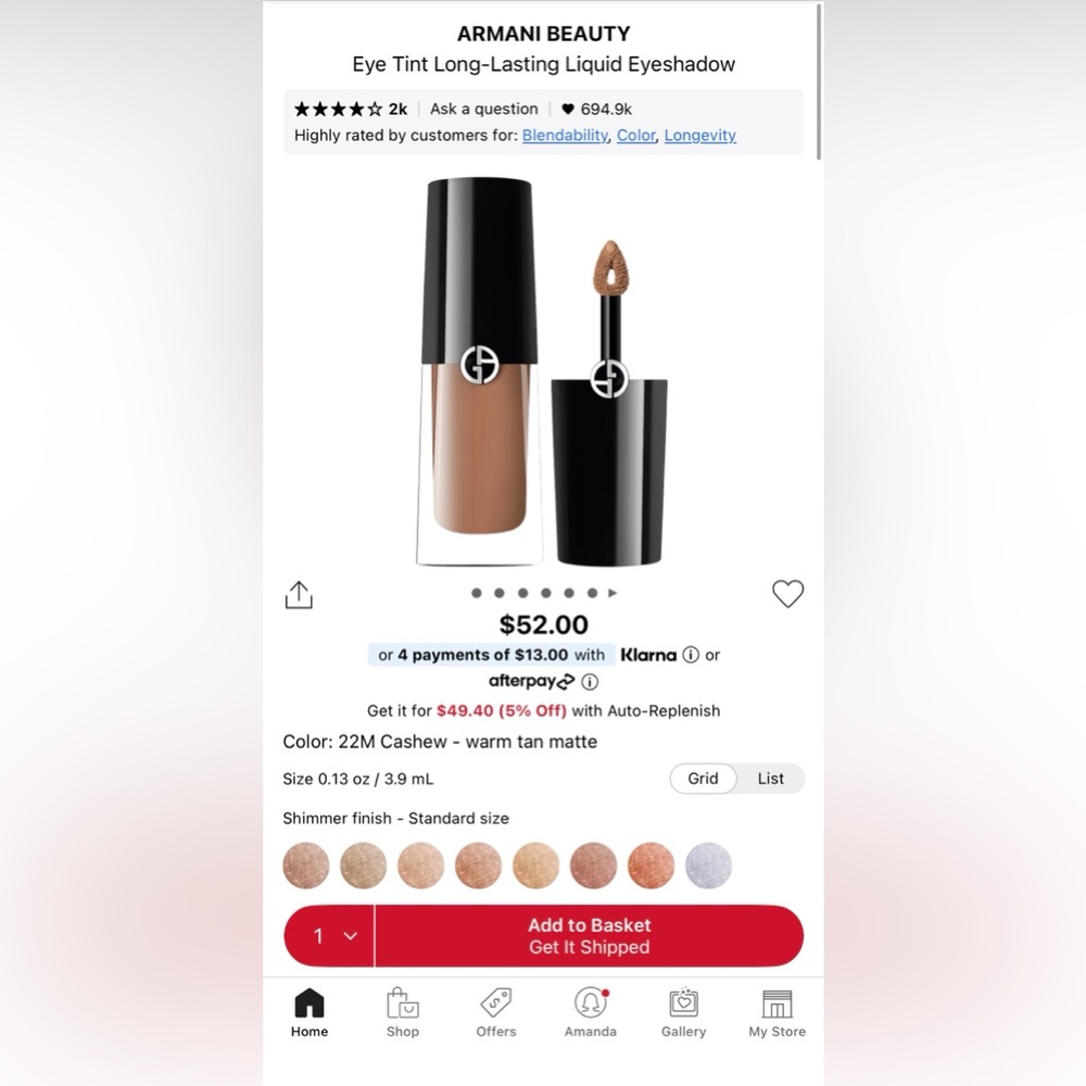 Armani Beauty Eye Tint